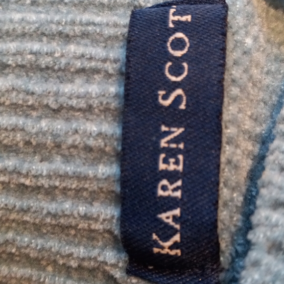 Karen Scott Acrylic Sweater W/ Embroidered Front - Picture 5 of 7